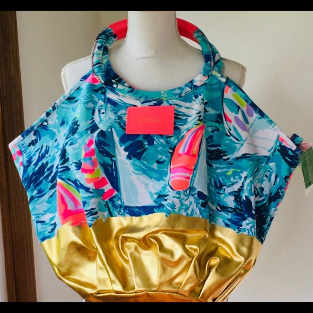 🎉HP🎉 New Lilly Pulitzer Bohemian Beach Tote Hey Bay Bay